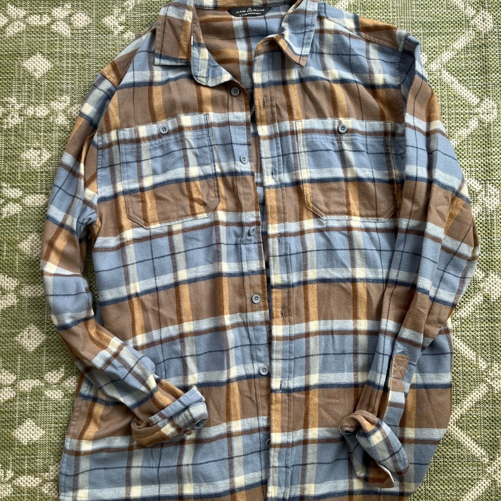 Alpine Design Plaid Shirt - Blue and Brown